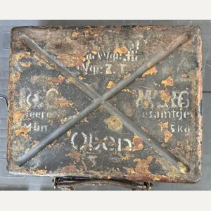 German 5cm Mortar Round Box with dummy rounds