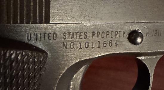 Deactivated US Army Remington 1911 .45 Pistol — image 3