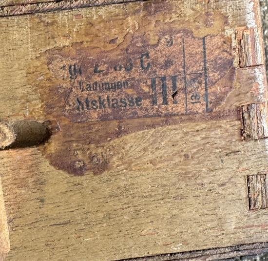 WW2 Inert German 8cm Mortar Round Box — image 5