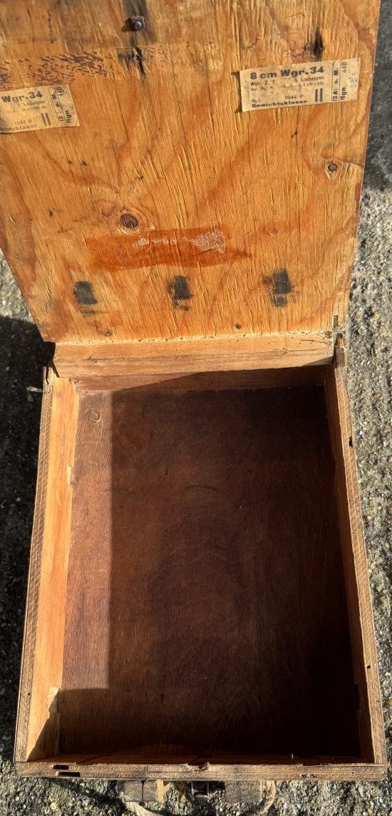 WW2 Inert German 8cm Mortar Round Box — image 6