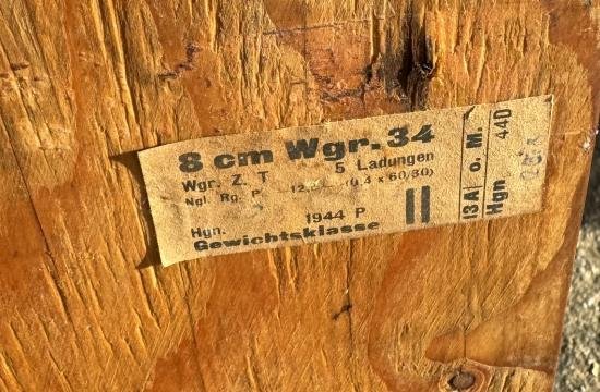 WW2 Inert German 8cm Mortar Round Box — image 7