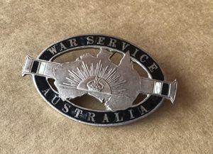 WW1 “War Service Australia” Women's Collar Brooch - AIF. HQ …