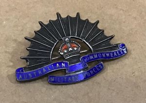 Attractive WW1/2 Sterling Silver and Enamel Rising Sun Sweetheart