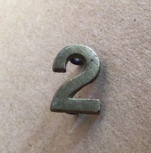 Australian Pre-Fed Shoulder strap numeral “2”