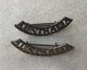 Australia WW1 Matched Pair of Shoulder Titles.