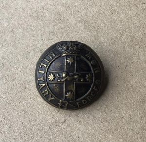 Pre-Federation NSW Military Forces Tunic Button.
