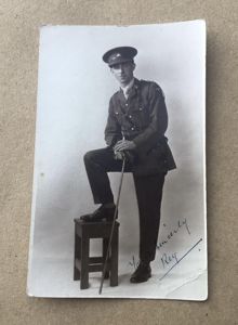 Australia WW1 Photo Postcard Officer 43rd Battalion