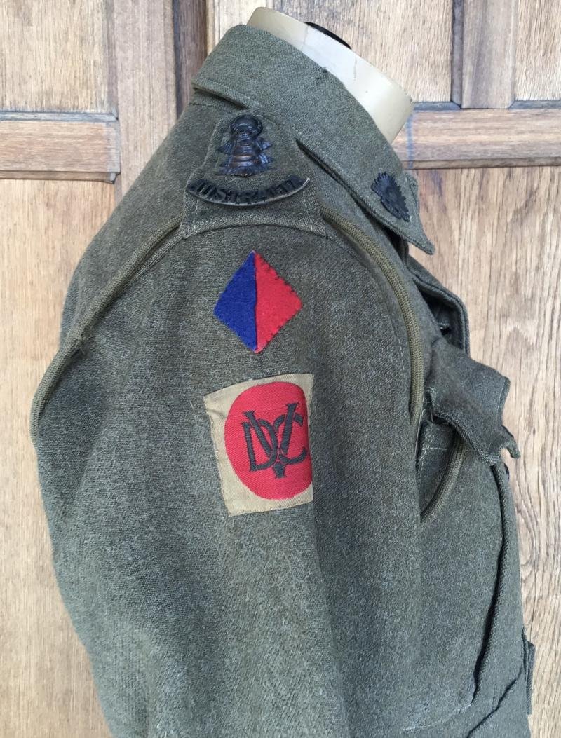 Australia WW2 VDC Officers Field Service Dress Tunic - DCM and Bar Recipient — image 5