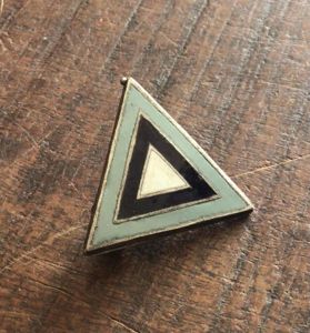 Australia WW2 1st Corps HQ Colour Patch Lapel Badge