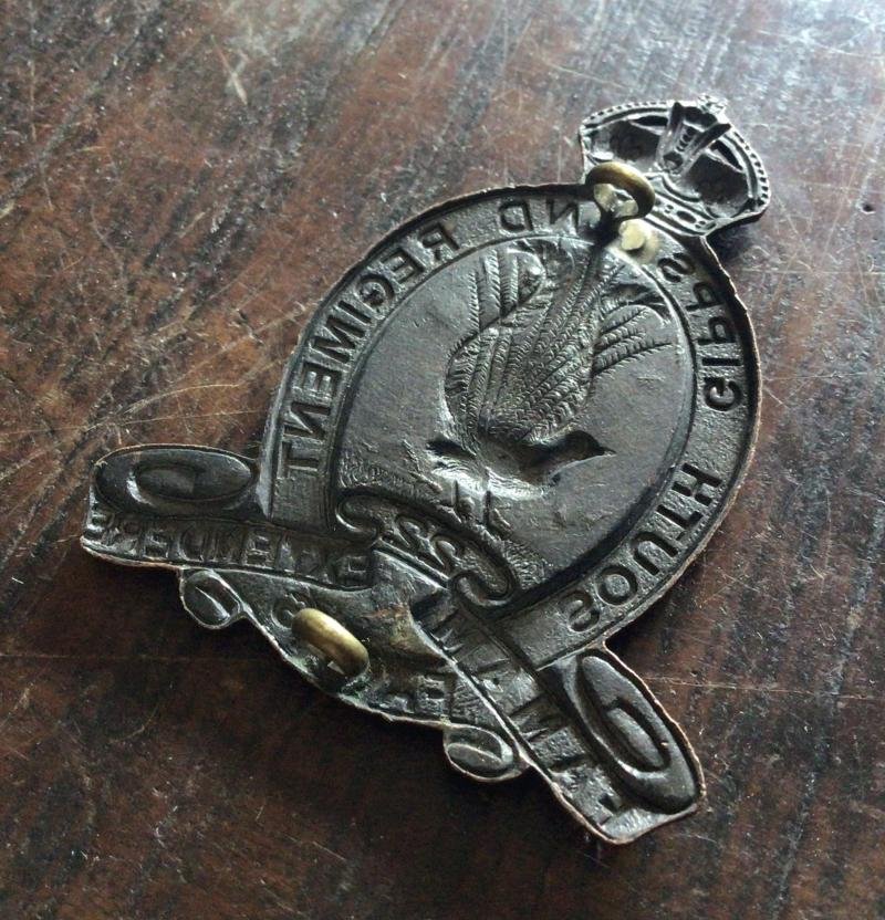 1930-42 22nd Infantry Battalion Hat Badge — image 2