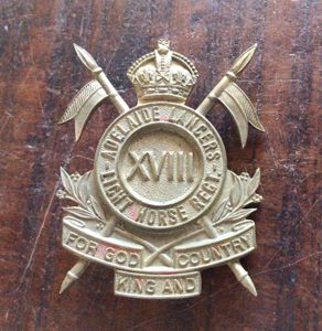 1930-42 18th Light Horse regiment Hat Badge