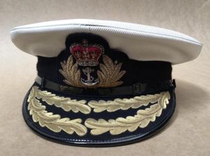 Royal Navy ERII Period Admirals Visor Cap