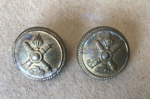 Italy WW2 Tunic Buttons - Armoured Corps