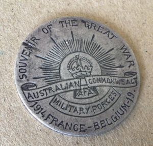 Australia WW1 - Souvenir of the Great War Engraved Belgium …