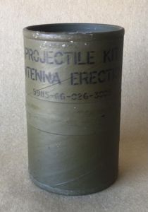 1960's Australian, Vietnam era, projectile antenna erection kit in canister …