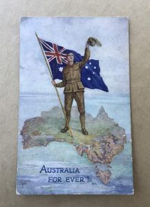 WW1 TUCKS POSTCARD AUSTRALIA FOREVER