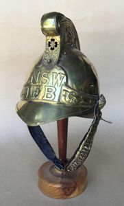 An Original New South Wales Merryweather Fireman's Brass Helmet.