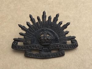WW1 Rising Sun Hat Badge