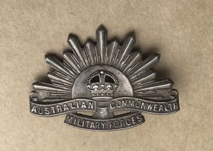 Australian WW2 AIF Nurse Sterling Silver Rising Sun Collar Badge