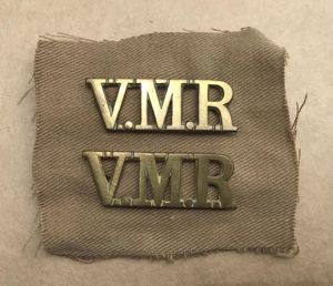 Boer War Victorian Mounted Rifles Shoulder Titles.
