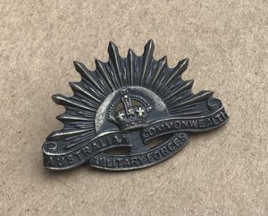 WW2 VAD Rising Sun Collar Badge