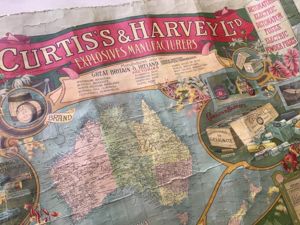 Rare 1919 Curtis's and Harvey Explosives Australian Poster Calendar