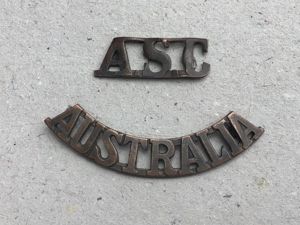 WW1 Australian Army Service Corps Shoulder Title