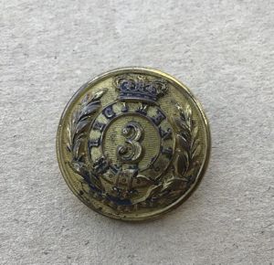 British India 3rd Bengal Infantry Tunic Button.