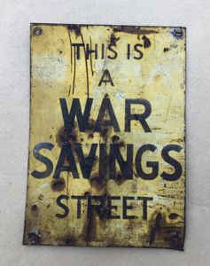 Australia WW2 'War Savings' Street Sign.