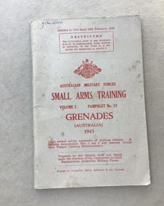 Australian WW2 Training Pam - Grenades 1945