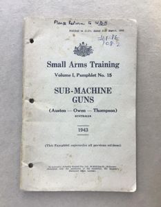 Australia WW2 Training Pam Sub Machine Guns 1943