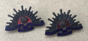 1930-42 Australian Instructional Corps Officers Collar Badges