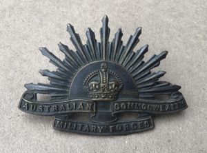 WW1 'Tiptaft' Rising Sun Hat Badge