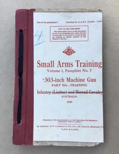 Australia WW2 Training Pam .303 inch MG 1939
