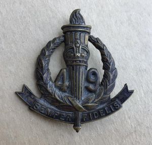 1930-42 49th Infantry Battalion Hat Badge