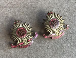 1930-42 59th Infantry Battalion Collar Badges