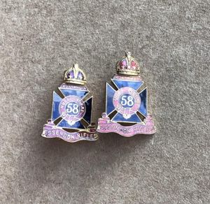 1930-42. 58th Infantry Battalion Collar Badges