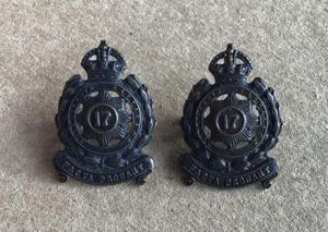 1930-42 17th Infantry Battalion Collar Badges