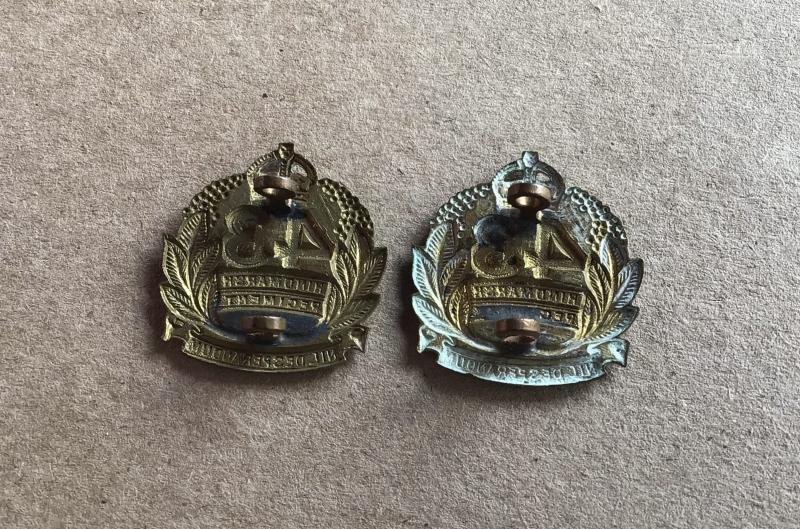 1930-42 43rd Infantry Battalion Collar Badges — image 2