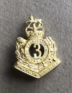 1953-60 3rd Infantry Battalion Hat Badge