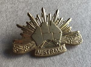 Commercial Rising Sun Hat Badge