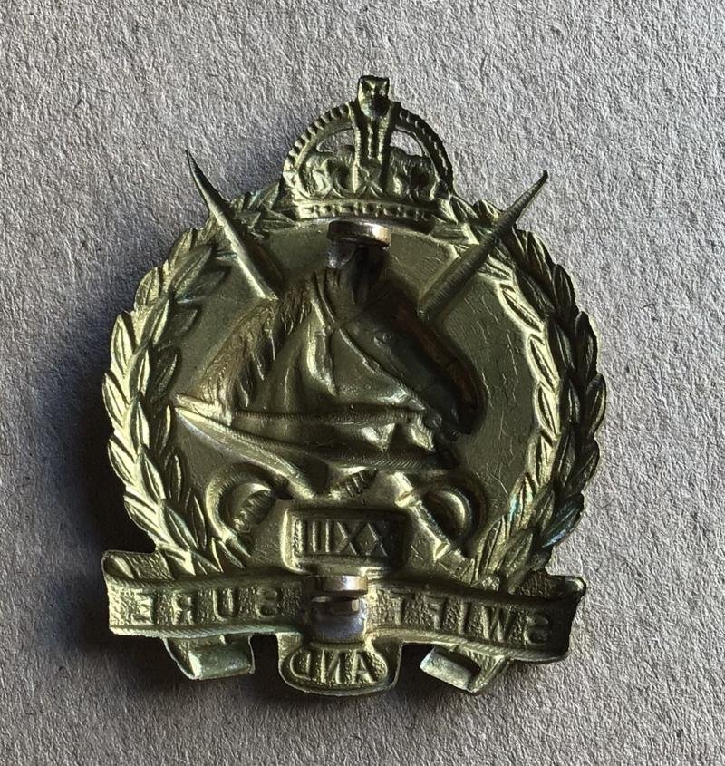 1930-42 23rd Light Horse Regiment Hat Badge — image 2