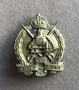 1930-42 23rd Light Horse Regiment Hat Badge