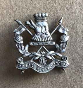 1953-60 1st NSW Lancers Hat Badge