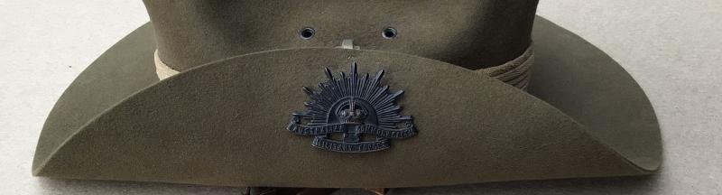 Australia WW2 Army Slouch Hat 1945 Dated — image 2