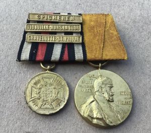 Imperial German Franco- Prussian War Mounted Pair