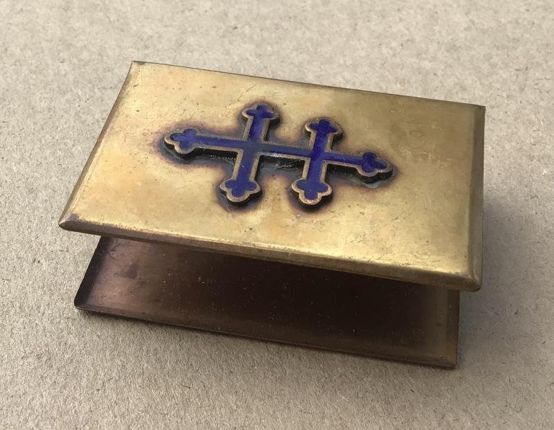 WW1 Souvenir Brass Matchbox Holder — image 3