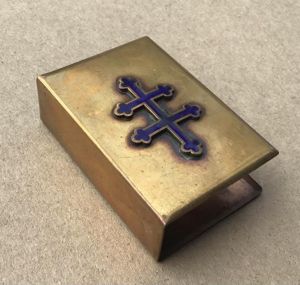 WW1 Souvenir Brass Matchbox Holder