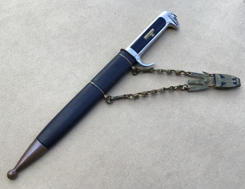ITALIAN FASCIST MVSN CHAINED OFFICERS DAGGER — image 2