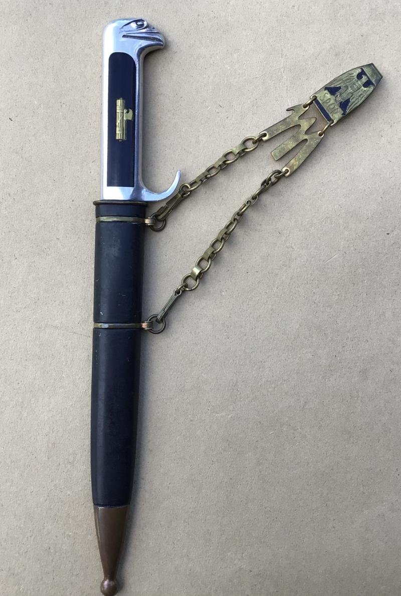 ITALIAN FASCIST MVSN CHAINED OFFICERS DAGGER — image 6